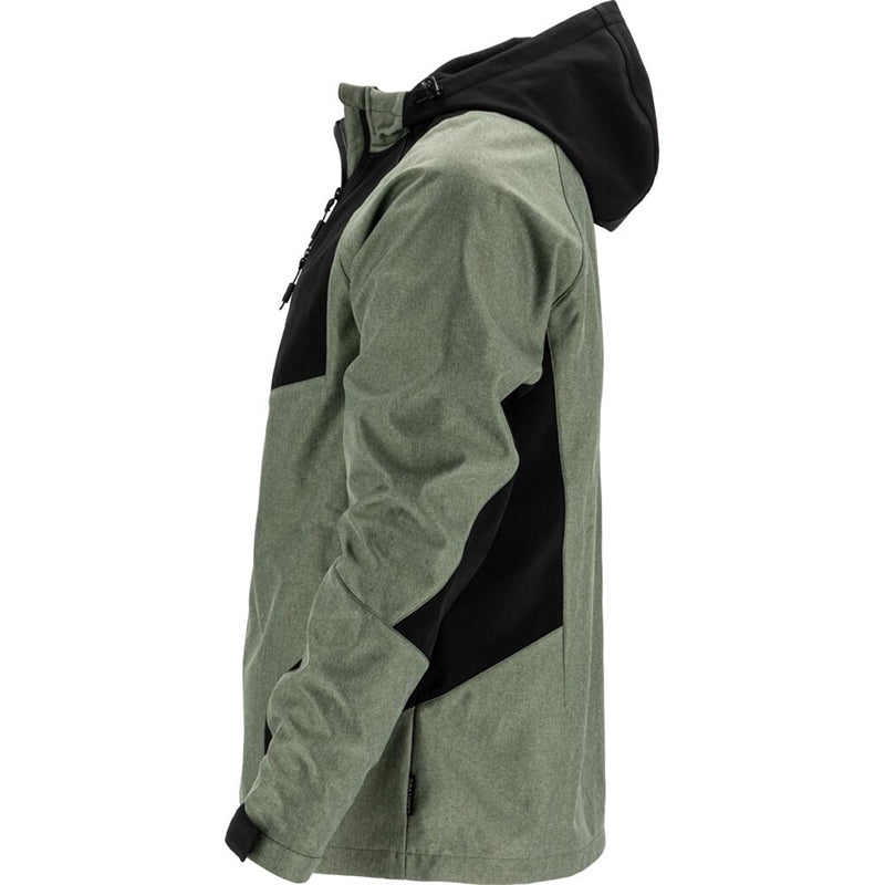 Jachetă elastică cu glugă gri-verzui LAHTI PRO softshell