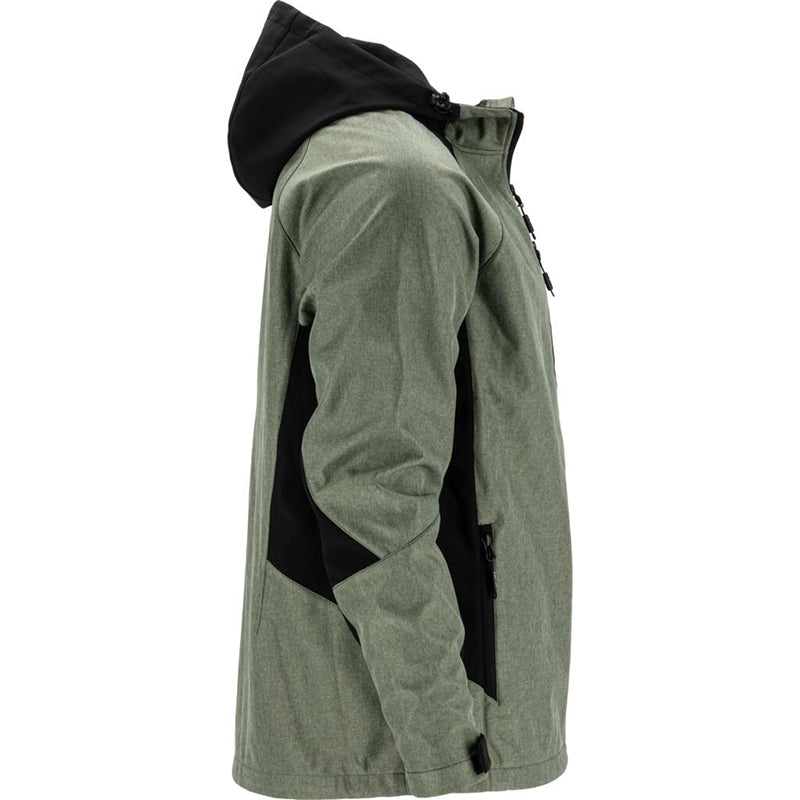 Jachetă elastică cu glugă gri-verzui LAHTI PRO softshell