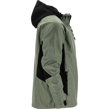 Jachetă elastică cu glugă gri-verzui LAHTI PRO softshell