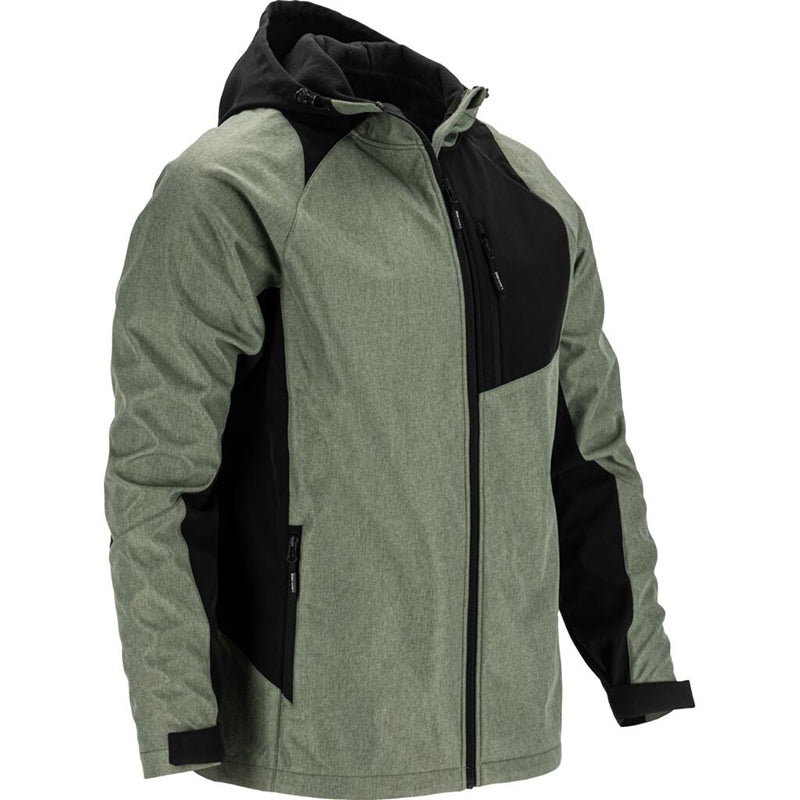 Jachetă elastică cu glugă gri-verzui LAHTI PRO softshell