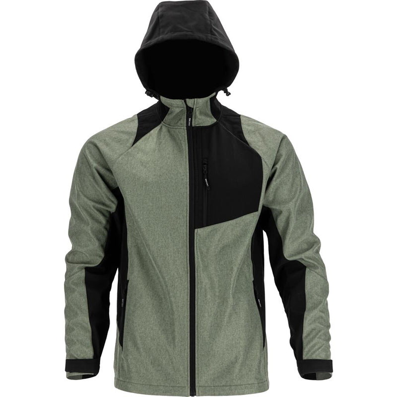 Jachetă elastică cu glugă gri-verzui LAHTI PRO softshell