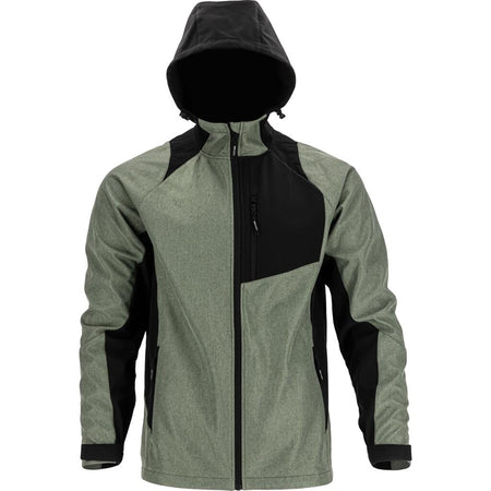 Jachetă elastică cu glugă gri-verzui LAHTI PRO softshell