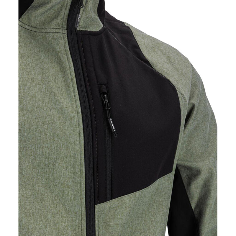 Jachetă elastică cu glugă gri-verzui LAHTI PRO softshell