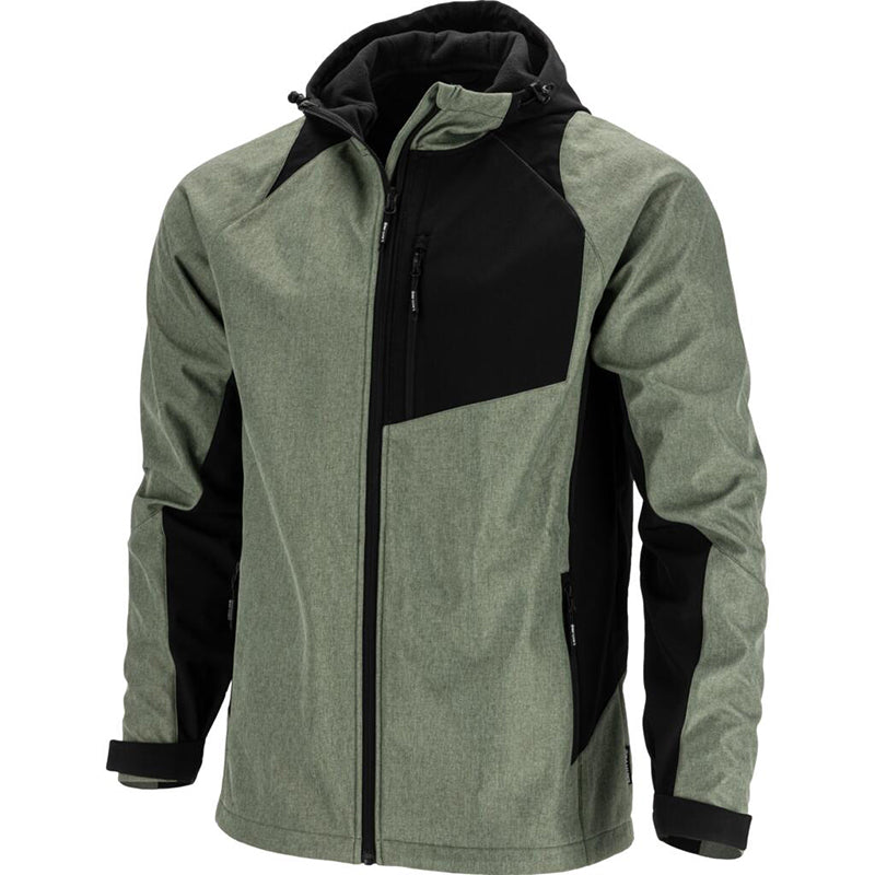 Jachetă elastică cu glugă gri-verzui LAHTI PRO softshell