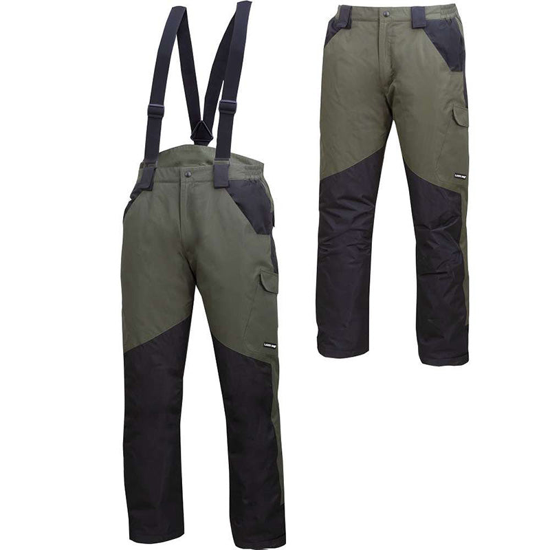 Pantaloni multifuncționali cu bretele extra căptușiți LAHTI PRO kaki
