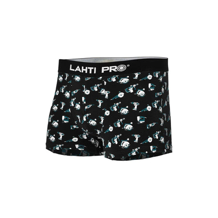 Set 3 boxeri bărbați model negru-gri-roșu LAHTI PRO din bumbac