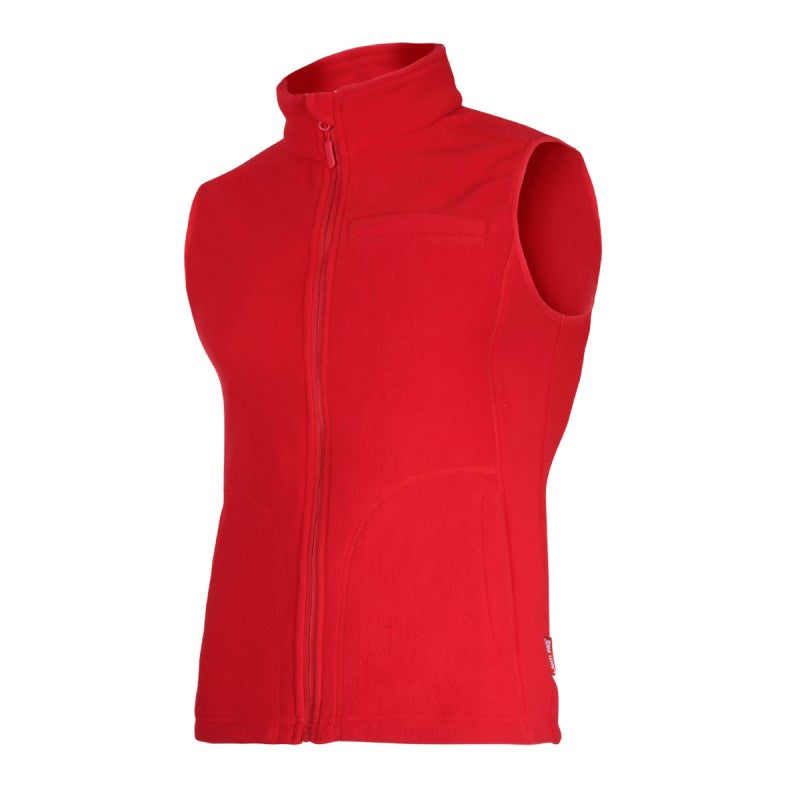 Vestă polar damă LAHTI PRO, roșu, 290 g/m², protecție EN ISO 13688