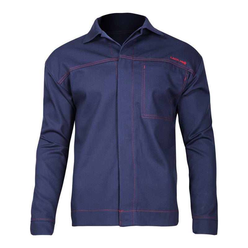 Costum de sudură antistatic ignifugat LAHTI PRO, protecție flacără, clasa 1, bumbac ignifug, cod furnizor public