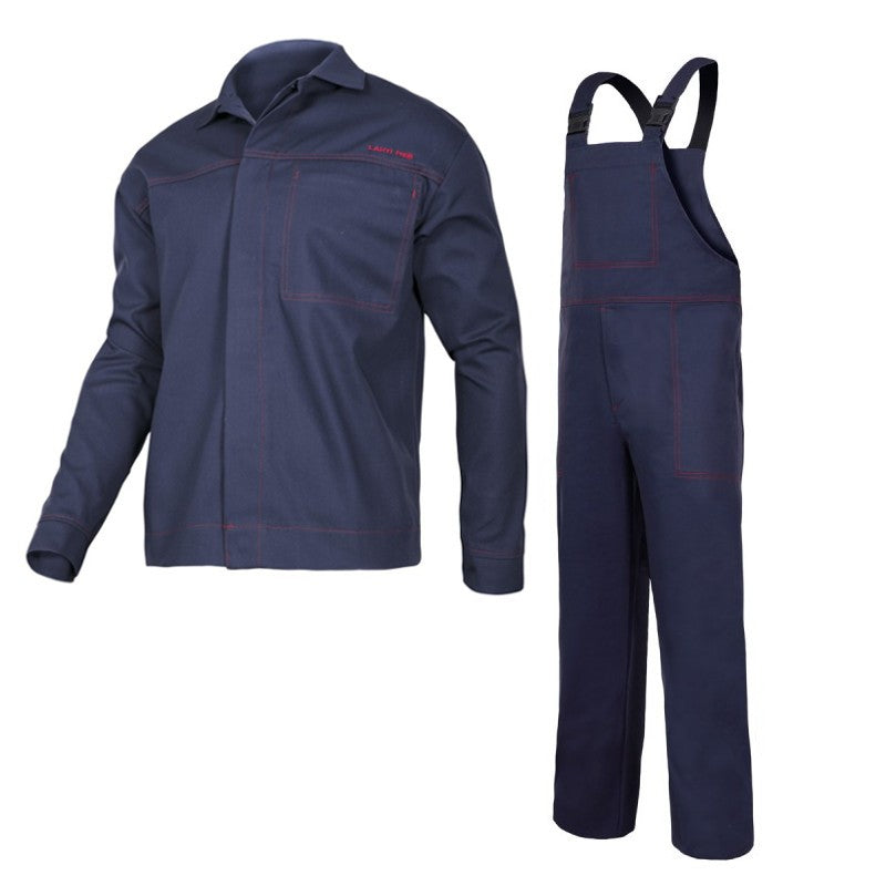 Costum de sudură antistatic ignifugat LAHTI PRO, protecție flacără, clasa 1, bumbac ignifug, cod furnizor public