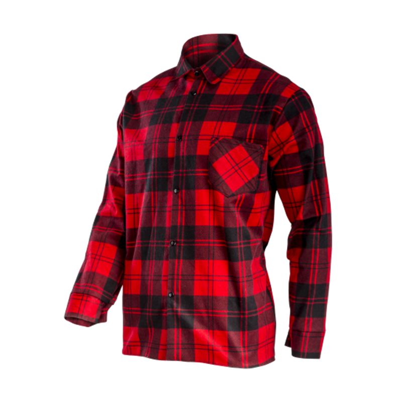 Cămașă flanel cu carouri groasă din bumbac roșu mărimea S LAHTI PRO L4180901