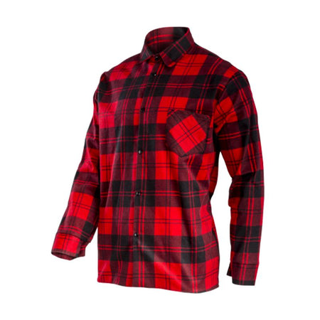 Cămașă flanel cu carouri groasă din bumbac roșu mărimea S LAHTI PRO L4180901