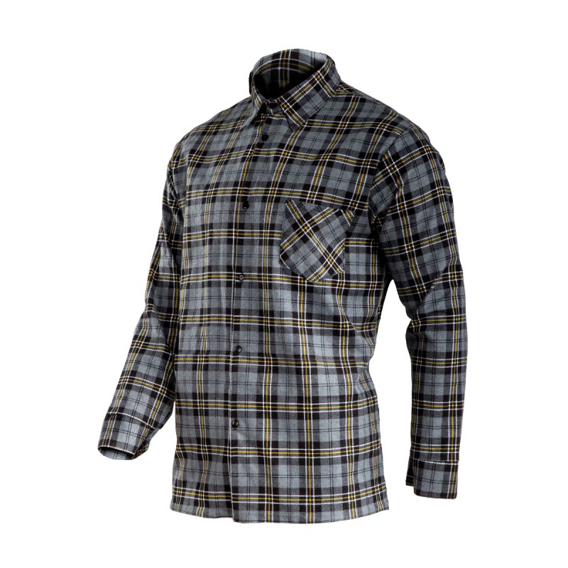 Cămașă flanel groasă cu carouri gri LAHTI PRO 100% bumbac EN ISO 13688 cod L4181001