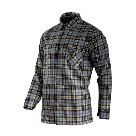 Cămașă flanel groasă cu carouri gri LAHTI PRO 100% bumbac EN ISO 13688 cod L4181001