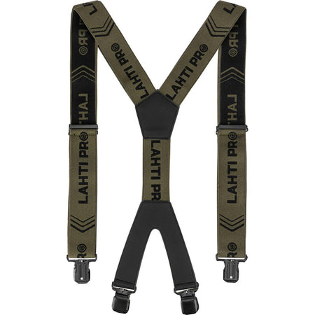 Bretele adiționale pentru salopetă kaki reglabile, cu cleme metalice LAHTI PRO L9021200