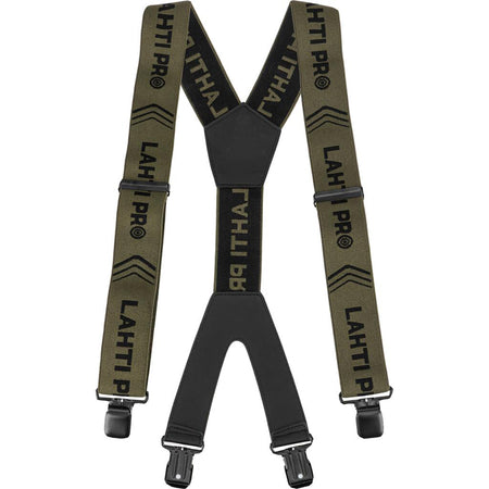 Bretele adiționale pentru salopetă kaki reglabile, cu cleme metalice LAHTI PRO L9021200