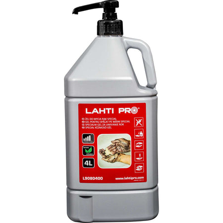 Gel curățare mâini industrial LAHTI PRO, pentru industrie auto și prelucrare metal, particule exfoliante naturale, cod furnizor