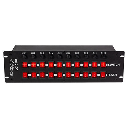 Controller echipamente 10 căi, montare rack, Ibiza Light LC1010F