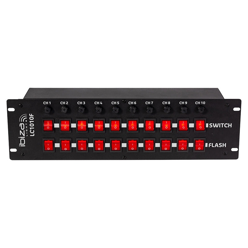 Controller echipamente 10 căi, montare rack, Ibiza Light LC1010F