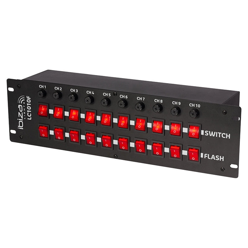 Controller echipamente 10 căi, montare rack, Ibiza Light LC1010F