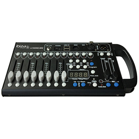 Controller DMX cu 192 de canale pentru 12 dispozitive Ibiza Light LC192DMX-MINI