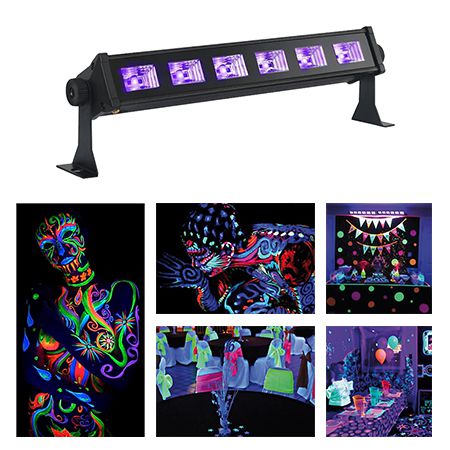 Bară LED UV 6 x 3W pentru efecte de lumină Ibiza Light LED-UVBAR6