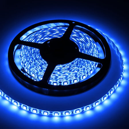Bandă LED albastră de 5 m cu 300 LED-uri SMD 5050 și protecție IP65 Rebel LED0135-3