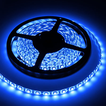 Bandă LED albastră de 5 m cu 300 LED-uri SMD 5050 și protecție IP65 Rebel LED0135-3