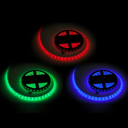 Bandă LED RGB de 5 m cu 300 de LED-uri SMD 5050 și protecție IP65 Rebel LED0138-3