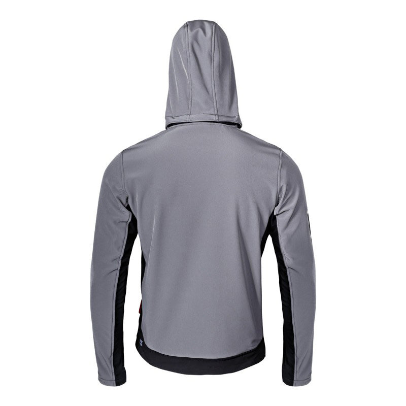 Jachetă elastică cu glugă softshell gri LAHTI PRO