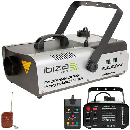 Mașină profesională de fum 1500 W cu telecomandă DMX Ibiza Light LSM1500PRO