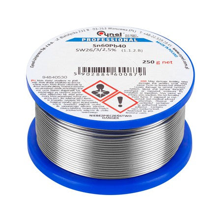 Rolă fludor Sn60Pb40 de 1,5 mm cu greutate de 250 g Cynel LUT0109-250