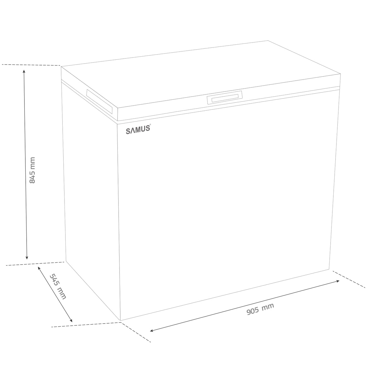 Lada Frigorifica Samus 198 Litri, Clasa E, Latime 90.5 Cm, Alba