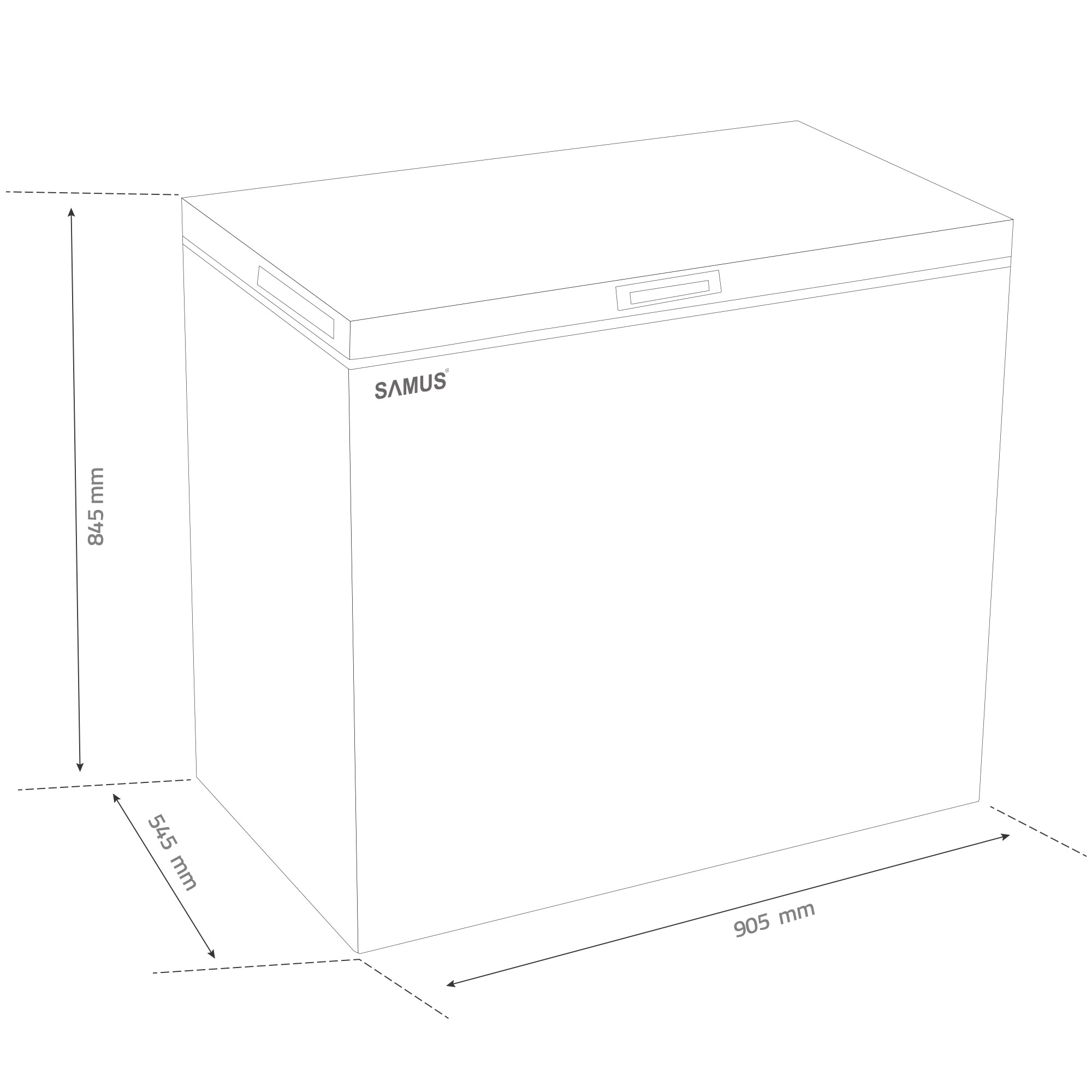Lada Frigorifica Samus 198 Litri, Clasa E, Latime 90.5 Cm, Alba