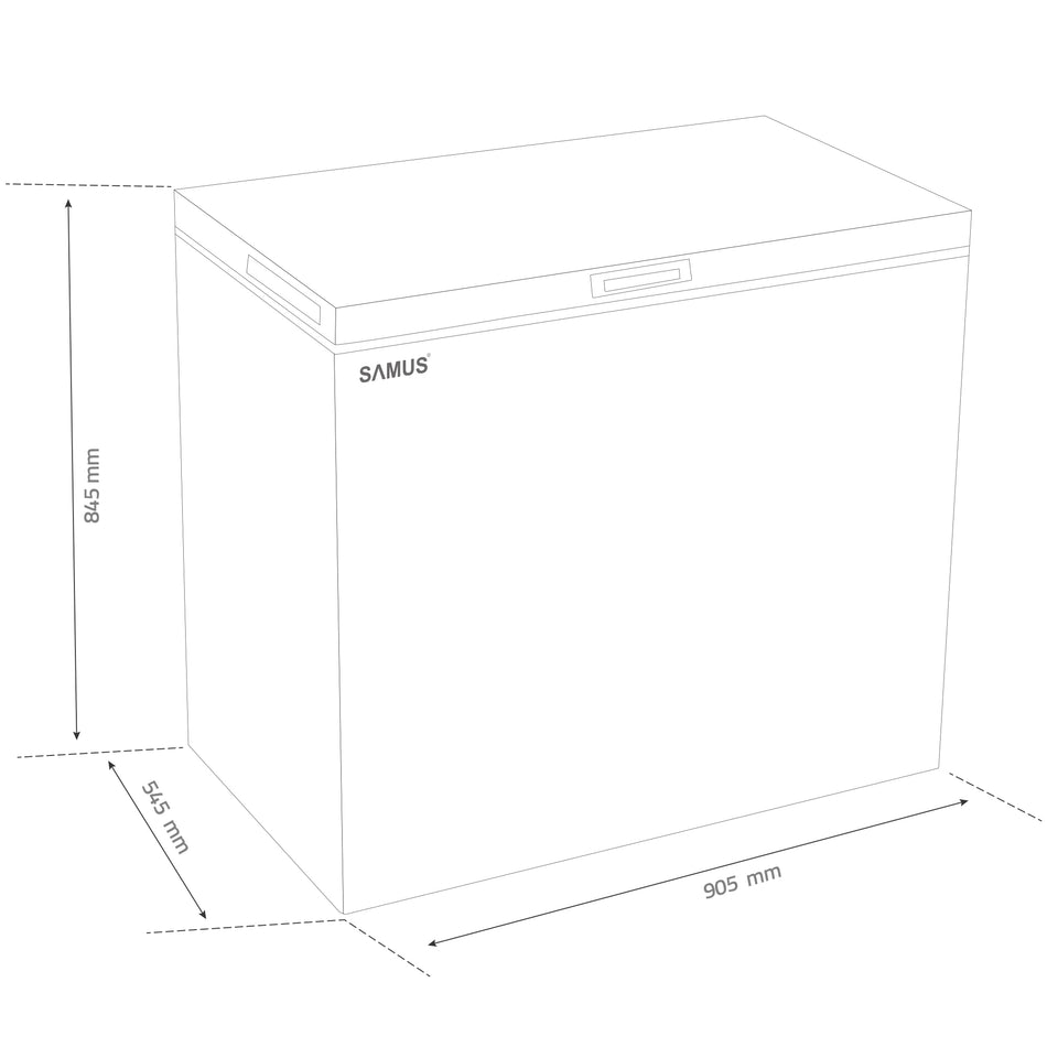Lada Frigorifica Samus 198 Litri, Clasa E, Latime 90.5 Cm, Alba