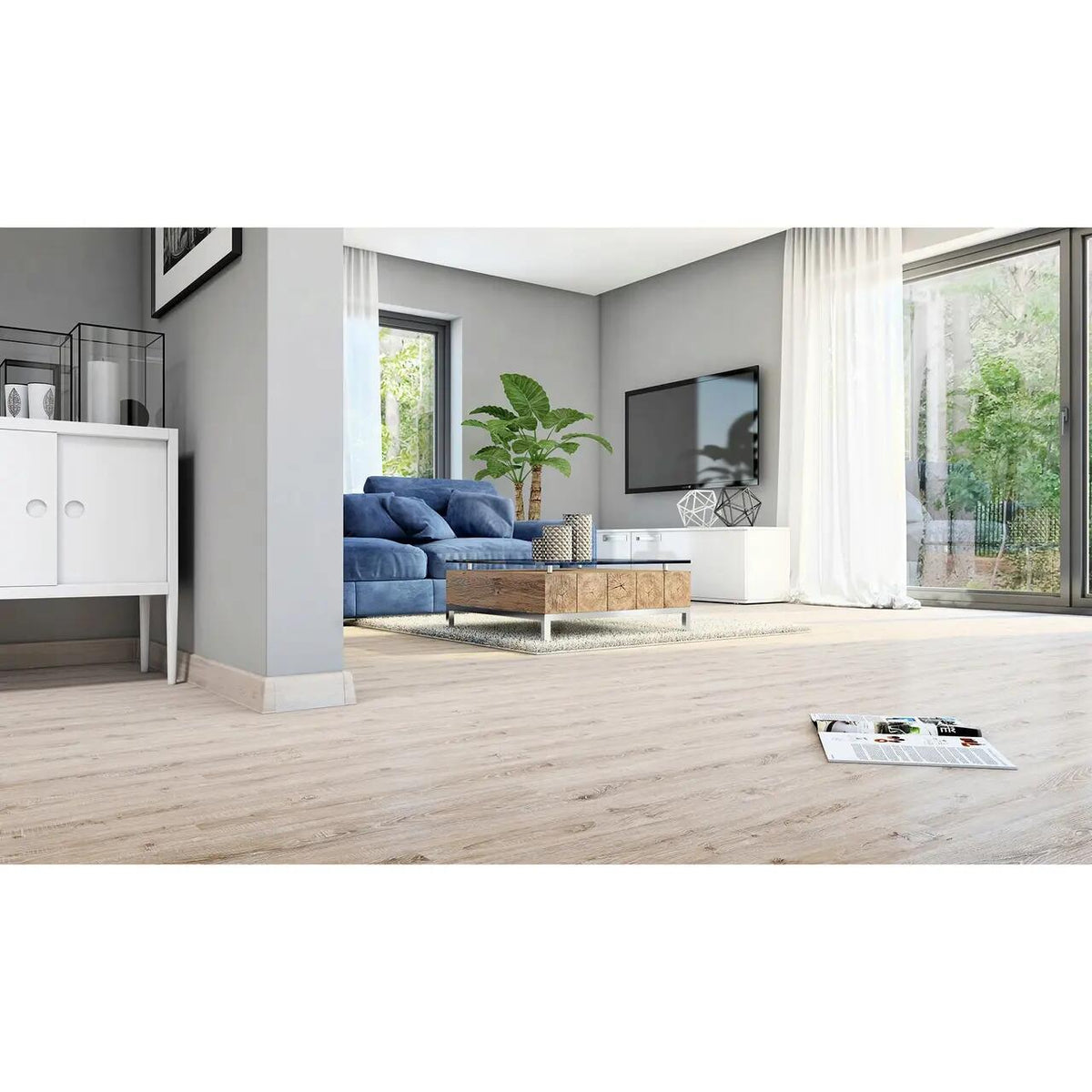 Plintă PVC Lima, profil modern 72mm x 2,5m pentru pardoseli, SALAG