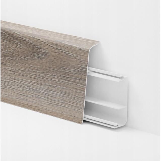 Plintă PVC Lima, profil modern 72mm x 2,5m pentru pardoseli, SALAG