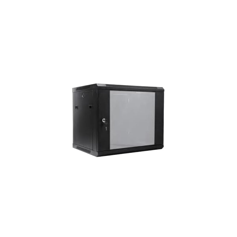 Dulap rack 19 inch 4U de perete cu ușă din sticlă 600 × 450 mm M-4U450