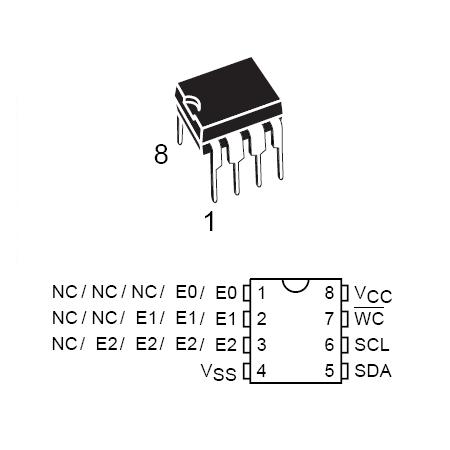 Memorie EEPROM IIC Serial Bus 1Kbit M24C01WBN6