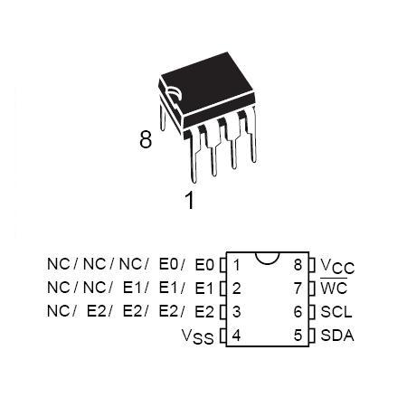 Memorie EEPROM IIC Serial Bus 2Kbit M24C02WBN6