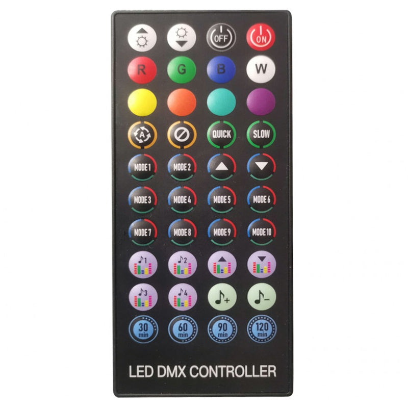 Tub LED RGB 18W 1.8 m negru, telecomandă, pentru petreceri Ibiza Light MAGIC-COLORBF