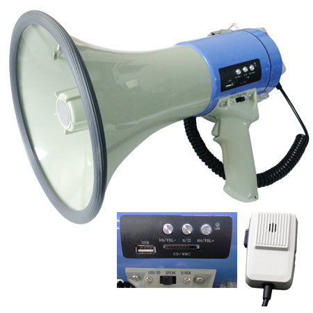 Megafon 60 W cu USB, SD, MP3, microfon amovibil, funcție sirenă, LTC MEGA60USB