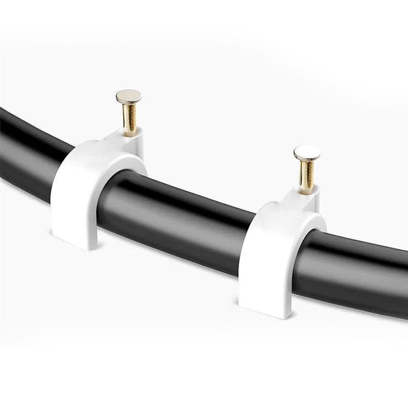Set 50 cleme plastic alb pentru cabluri de 8 mm Velamp MG008