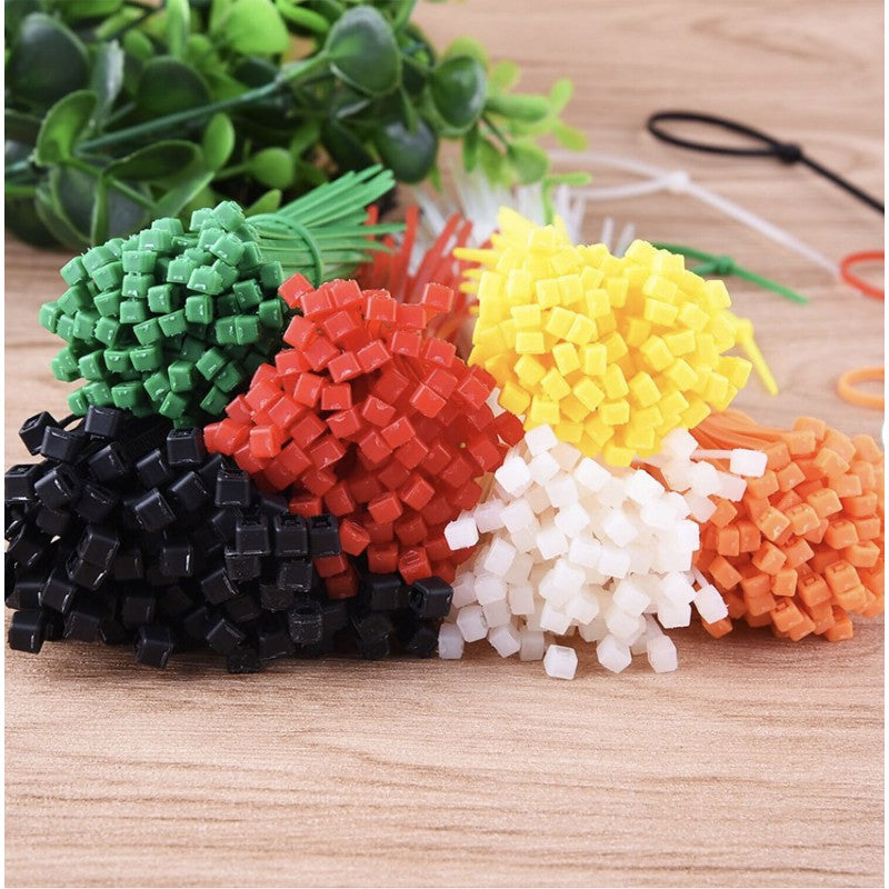 Set coliere colorate pentru cabluri din nailon rezistent UV, 500 bucăți Velamp MG280