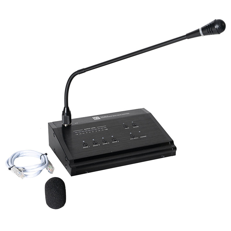 Microfon 4 zone cu condensator, vu-metru, control volum, BST MIC-4012