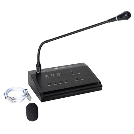 Microfon 4 zone cu condensator, vu-metru, control volum, BST MIC-4012