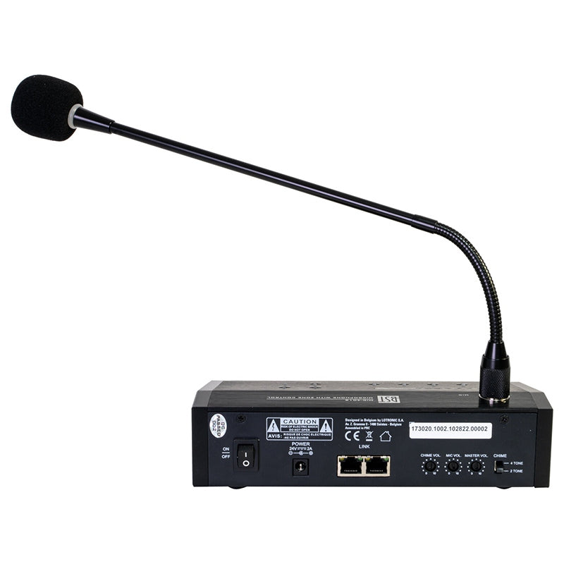 Microfon 4 zone cu condensator, vu-metru, control volum, BST MIC-4012