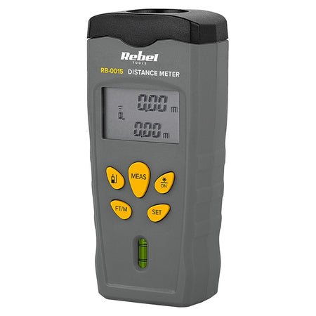 Telemetru laser 0,5 - 18 m, precizie ± 0,5% cu ecran iluminat - Rebel MIE-RB-0015