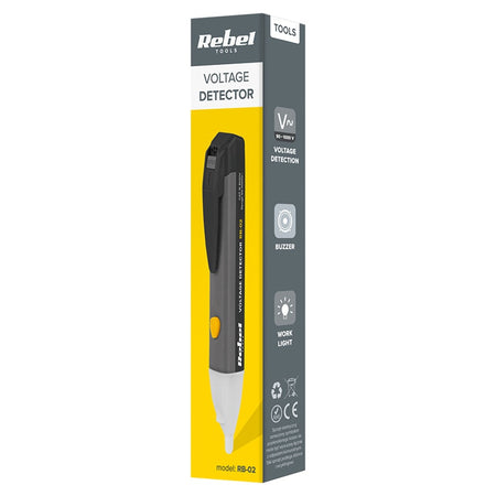 Detector tensiune 90-1000V AC cu indicator, difuzor, Rebel MIE-RB-02