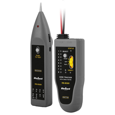 Tester cablu cu emițător și receptor, distanță semnal 3 km, alimentare 9 V - Rebel MIE-RB-806R