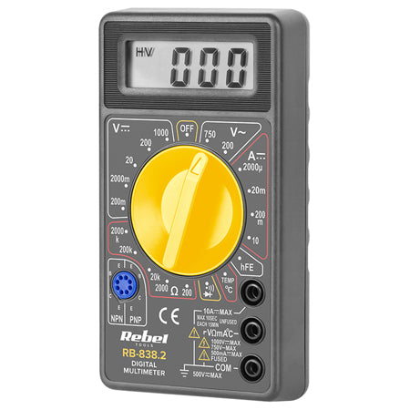 Multimetru universal RB-838 cu citire 1999, 1000 V și 10 A - Rebel MIE-RB-838.2